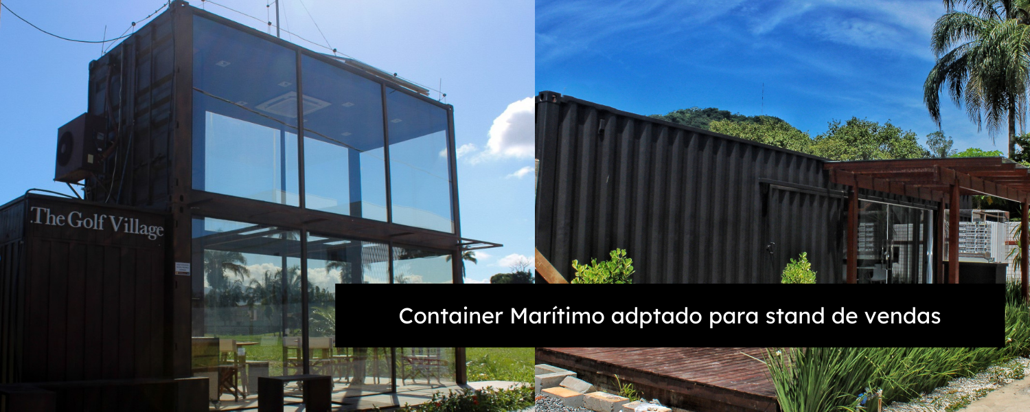 Container Marítimo adaptado para stand de vendas